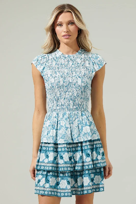 Catalina Floral Smocked Mini Dress