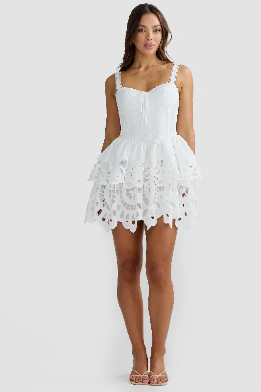 VALERIA MINI DRESS - WHITE