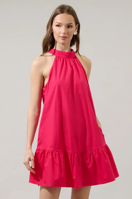 Gilvana Poplin Laly Mini Ruffle Dress