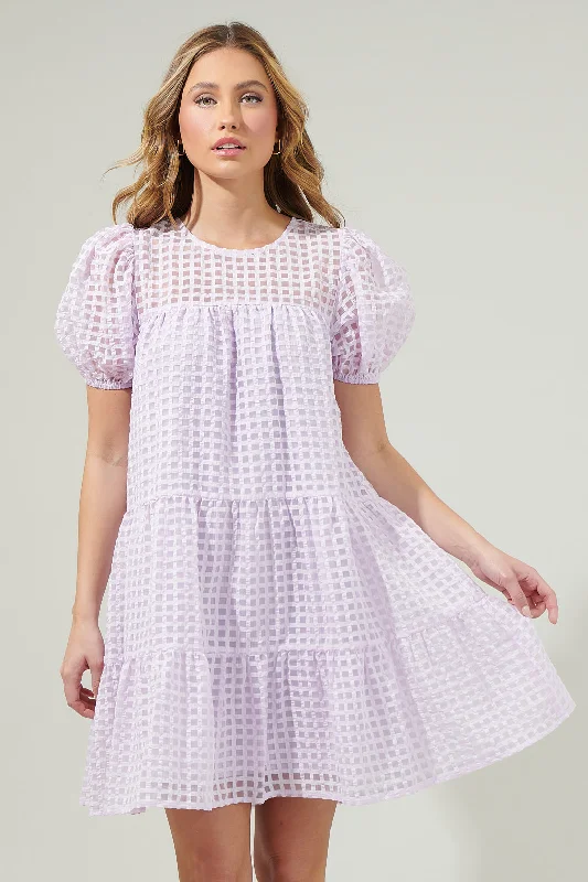 Darling Nest Organza Tiered Mini Dress