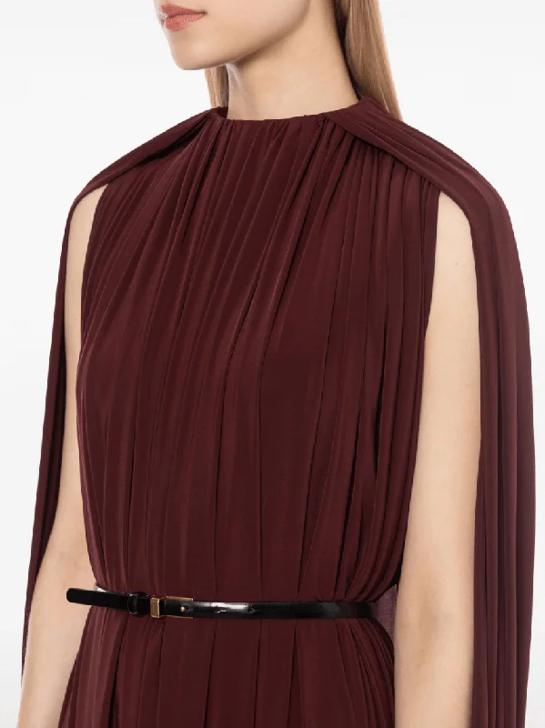 Burgundy cape minidress