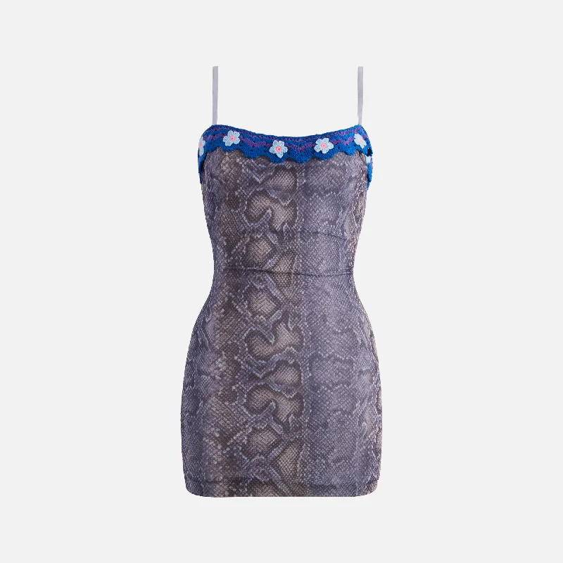 GUIZIO Mesh Mini Dress - Snakeskin