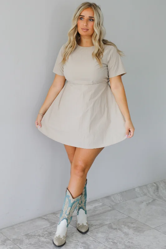 Maddie's Favorite Mini Dress: Sand