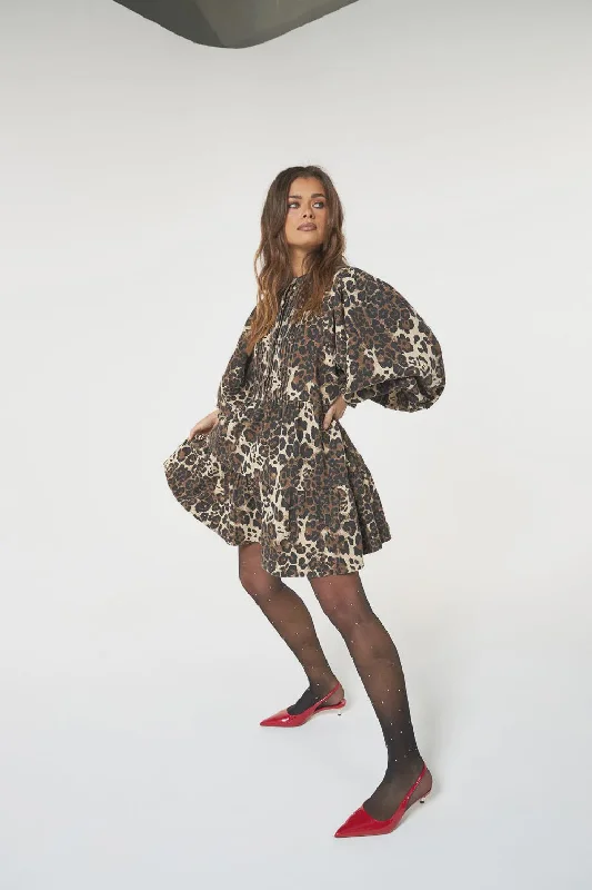 Frida Mini Dress - Leopard