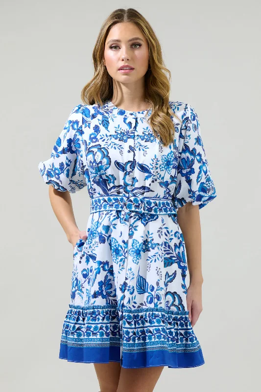 Salema Floral Button-Down Mini Dress