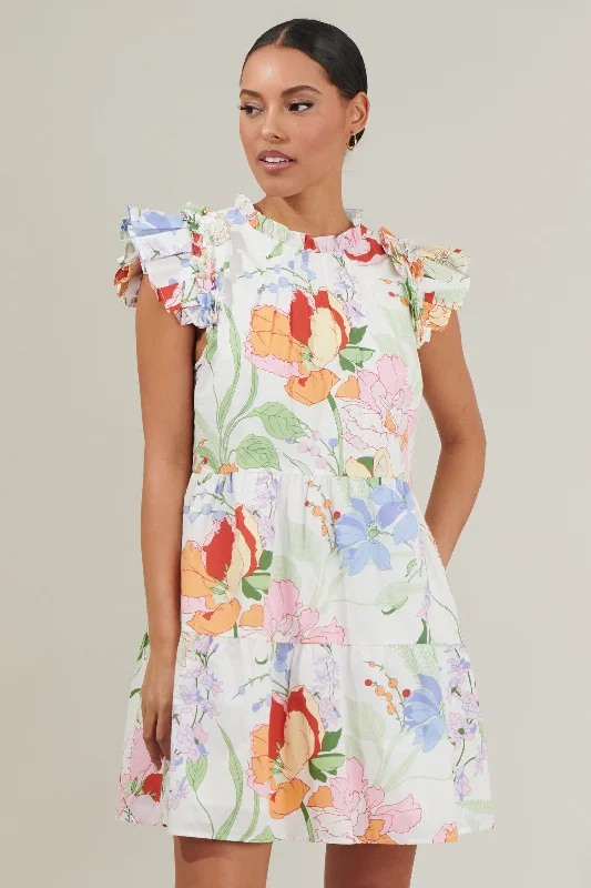 Juliet Floral Garden Lauren Shift Mini Dress