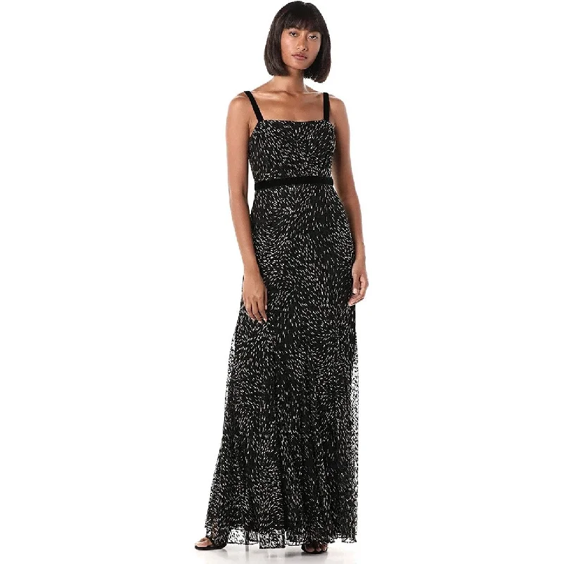 Adrianna Papell Women's Glitter-Velvet Gown Black Size 4