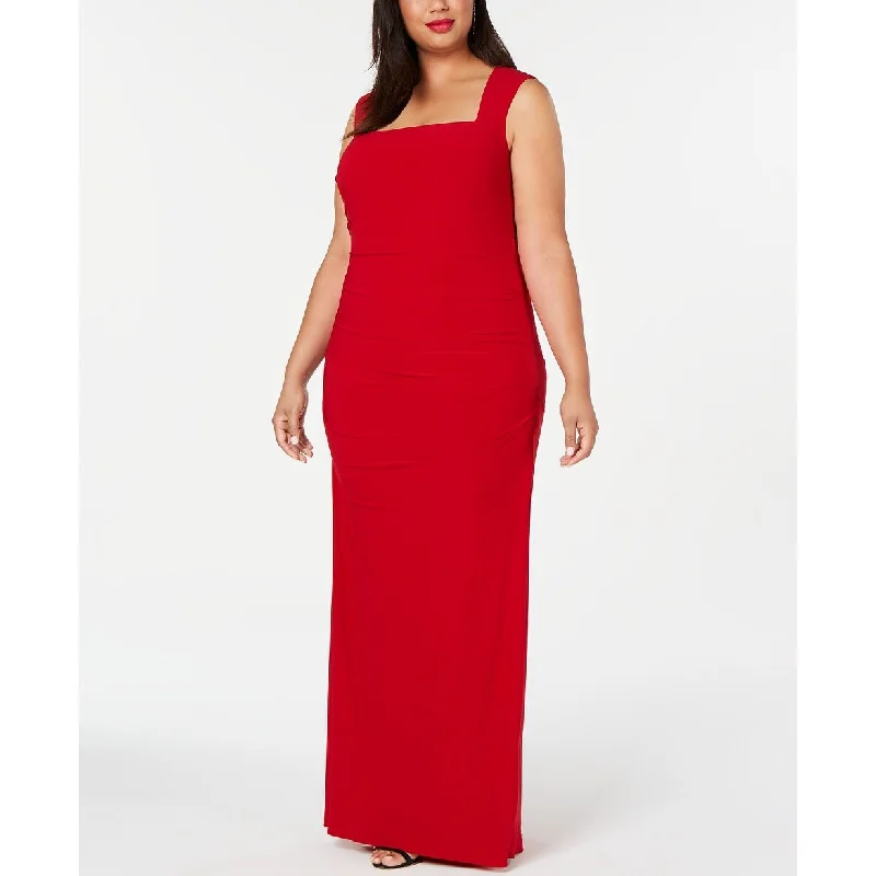 Adrianna Papell Women's Plus Size Cutout-Back Gown Medium Red Size 18