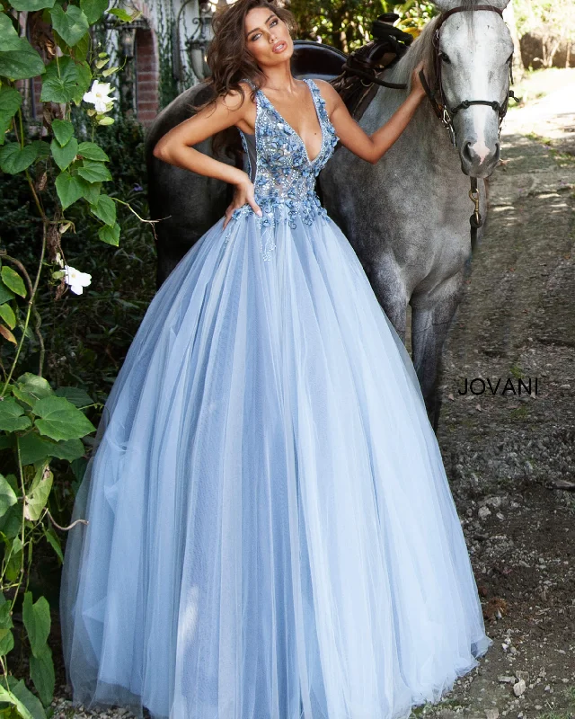 Tulle Sleeveless A-line Gown by Jovani 3110