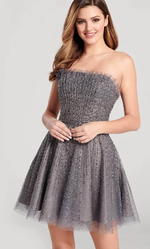 Ellie Wilde EW22049S - Strapless A-line Cocktail Dress